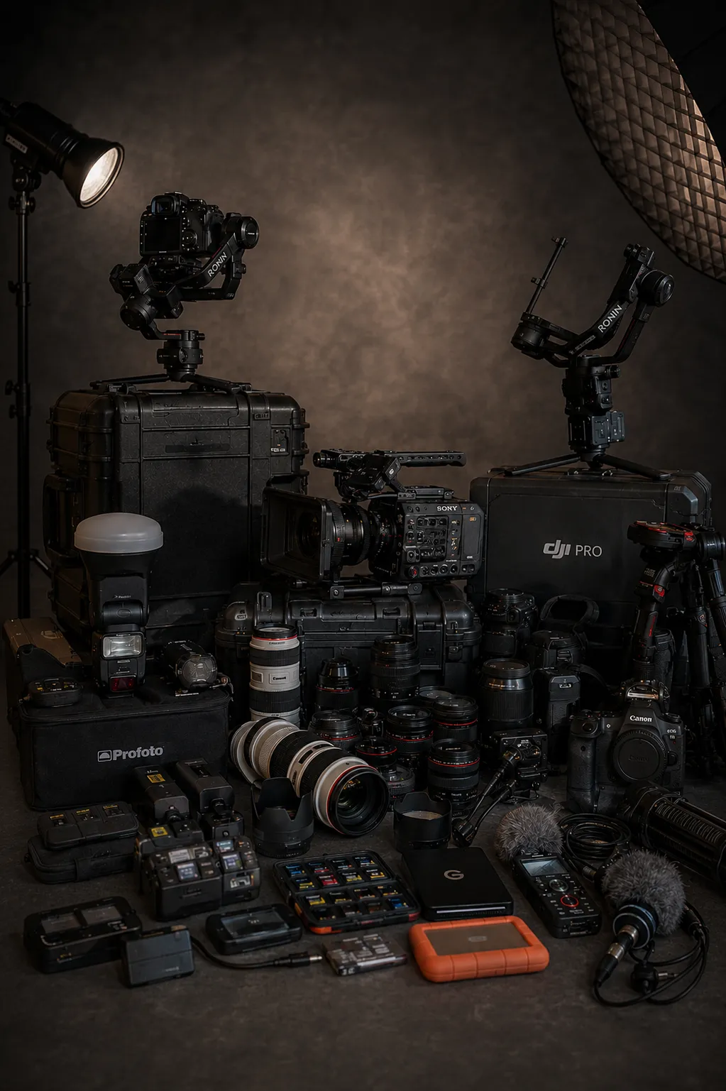 Professional Cinema Equipment used by Pranav Digitals Wedding Photography