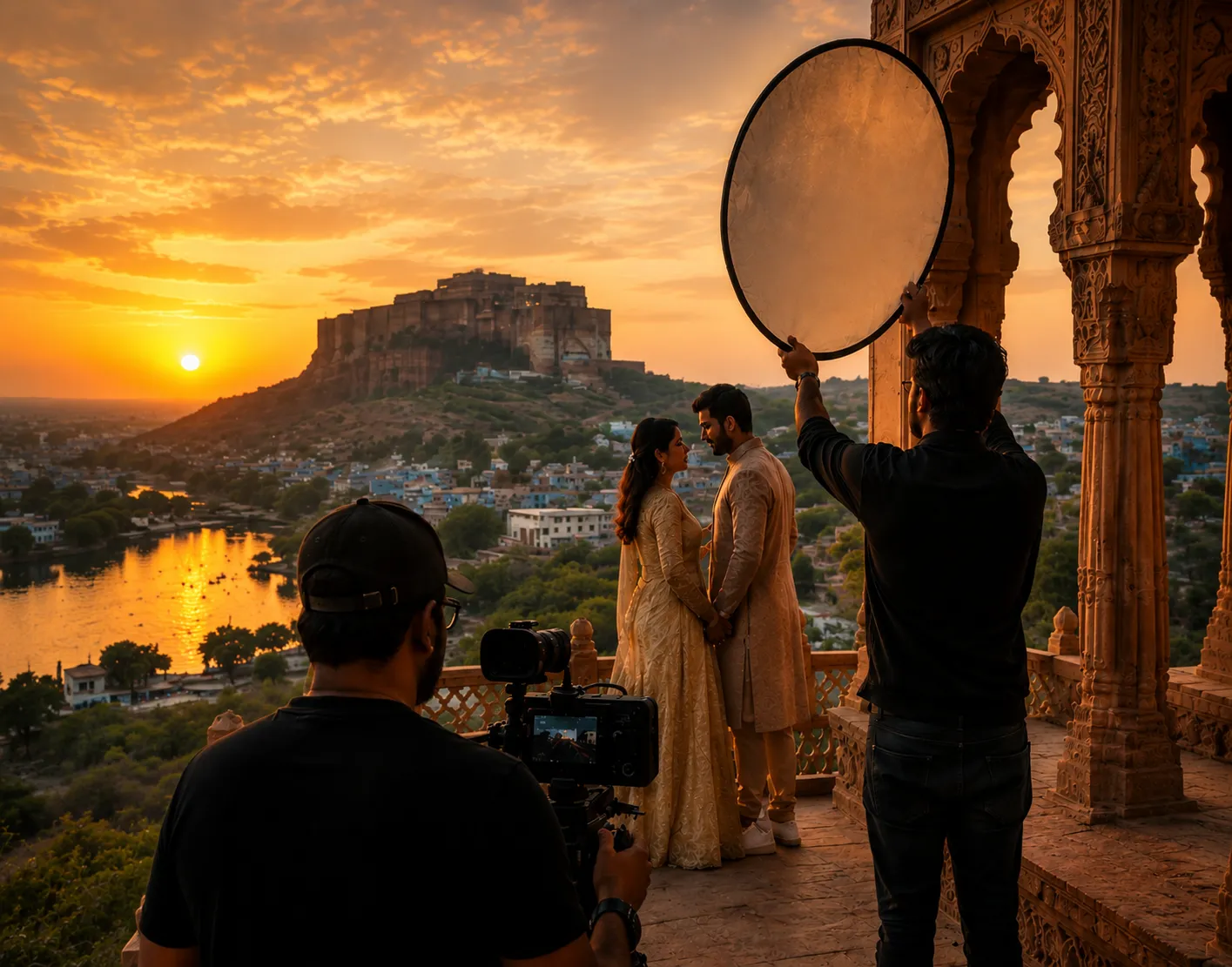Professional Behind The Scenes Wedding Photography Setup in Jodhpur by Pranav Digitals